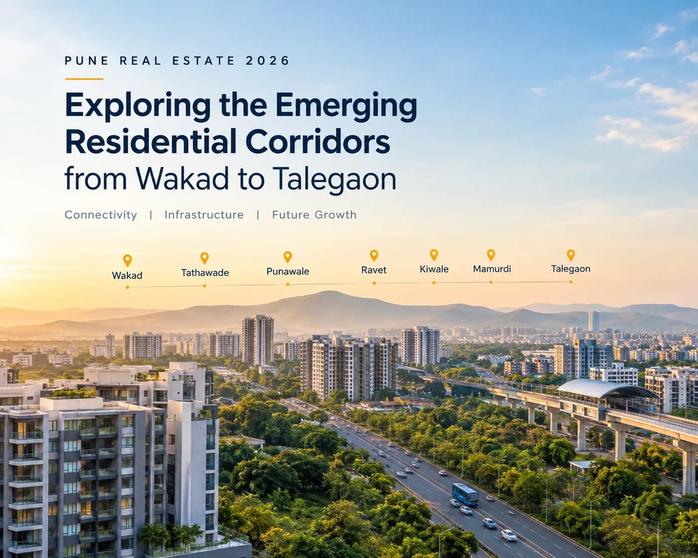 Pune residential real estate growth from Wakad to Talegaon in 2026